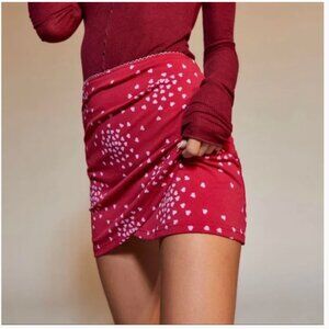 NEW Urban Outfitters Red Heart Mini Skirt M